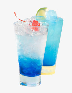 芦荟免抠实物蓝色混合饮品高清图片