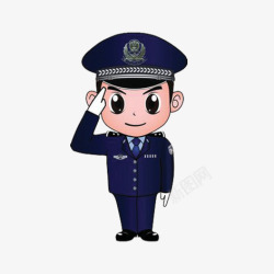 公安警察展板卡通警察高清图片