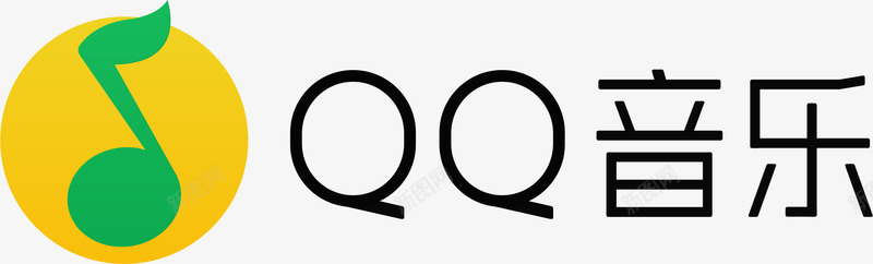 绿色飘叶qq音乐标志矢量图图标图标