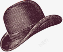 摄影手绘描述男士帽子素材
