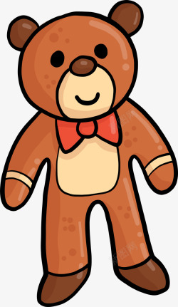 棕色布偶小熊玩偶素材