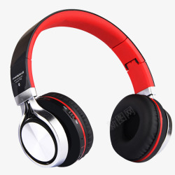 头戴耳机素材红色无线耳机高清图片