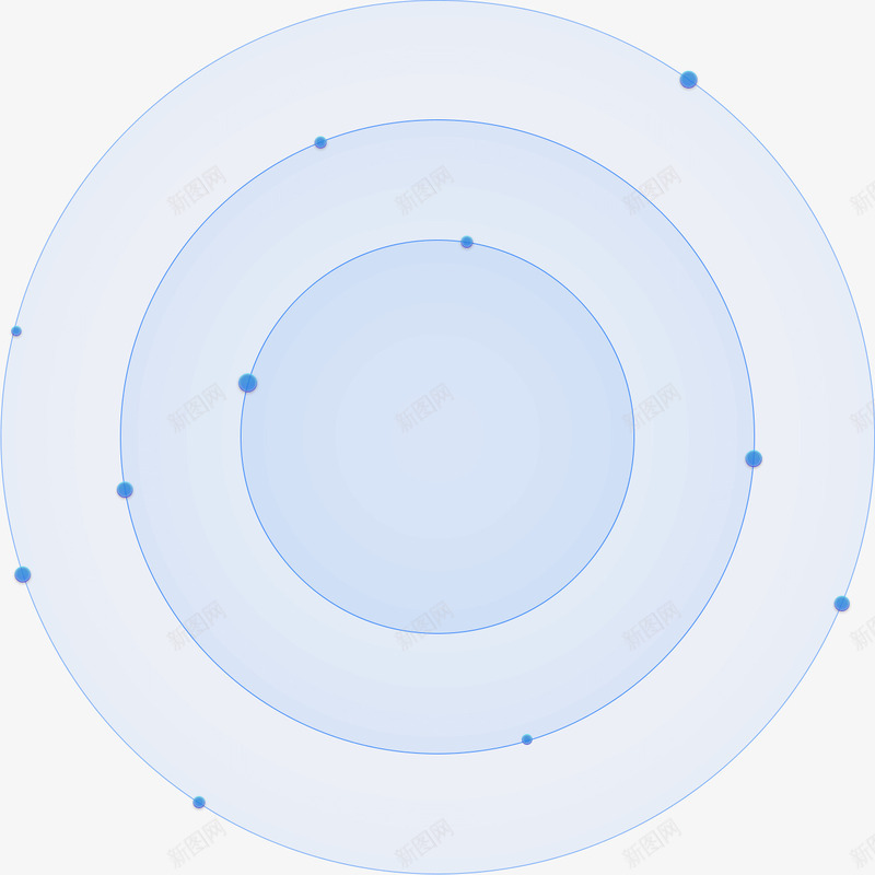 科技圆圈蓝色圆圈png免抠素材_88icon https://88icon.com 圆圈 大圈套小 科技 蓝色