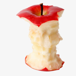 苹果核吃的很干净的苹果高清图片
