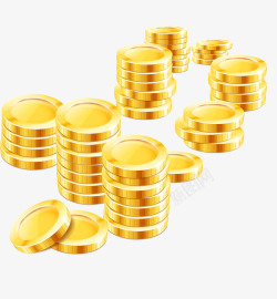 一摞摞黄金货币素材