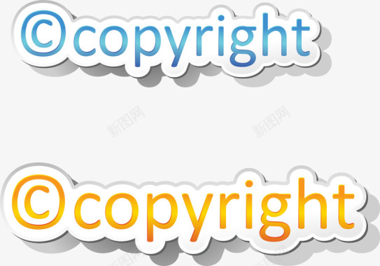 金色授权书copyright图标图标