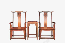 黄花梨椅中国传统黄花梨三件套高清图片