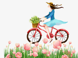 勇敢的骑车骑车的女孩高清图片