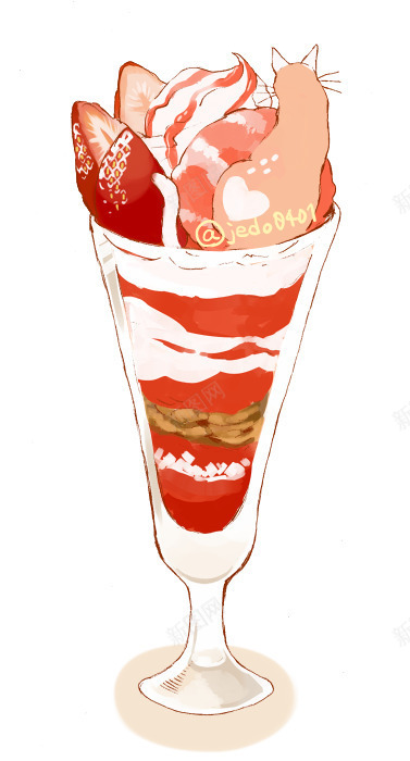 卡通冰淇淋png免抠素材_88icon https://88icon.com 促销素材 冰淇淋 卡通素材 奶茶店素材 新品上市素材 草莓冰淇淋