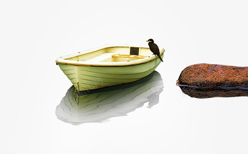 孤舟png免抠素材_88icon https://88icon.com 停在船上的小鸟 孤舟 意境画 湖畔 石头