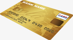 金黄色银行卡元素素材