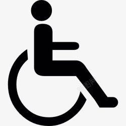 残疾人轮椅残疾的象征图标高清图片