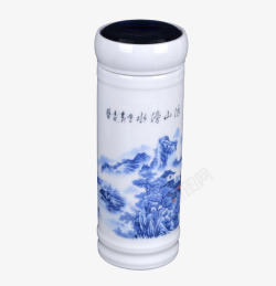 好看的杯子景德镇依山傍水陶瓷杯高清图片