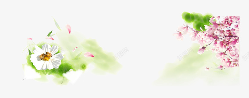 彩色花朵元素psd免抠素材_88icon https://88icon.com 彩色 文艺 春天 清新 花朵