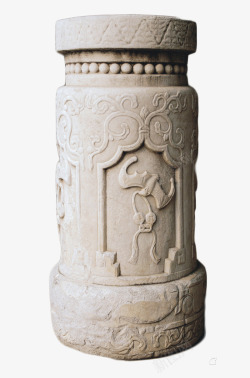 中国风圆柱石雕素材