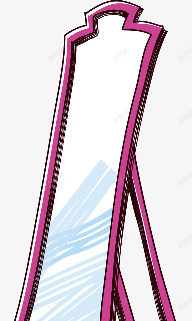 手绘时尚女性生活试衣镜png免抠素材_88icon https://88icon.com 手绘卡通 手绘时尚女性生活 晾衣架 购物袋 连衣裙 鞋子