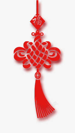 恭贺新春背景中式传统福字中国结高清图片