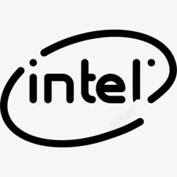 intel至强CPU硬件英特尔线图标标志处理高清图片