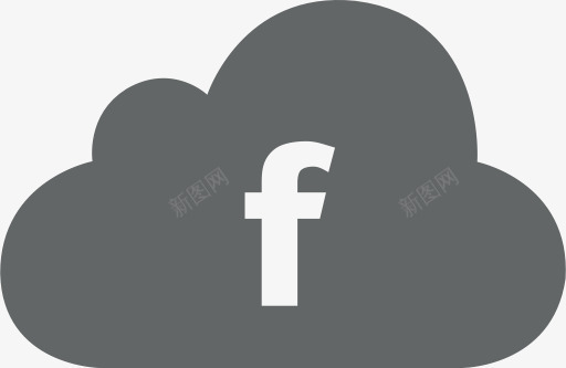 书签云脸谱网社会云端网络图标版图标