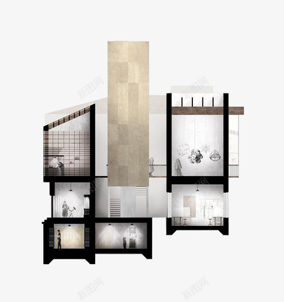 民宿楼房剖面效果图png免抠素材_88icon https://88icon.com 公司环境 剖面图 室内设计 建筑 房地产 楼房 楼房效果图 民宿