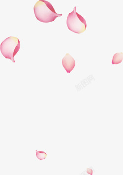 粉色手绘玫瑰婚礼素材