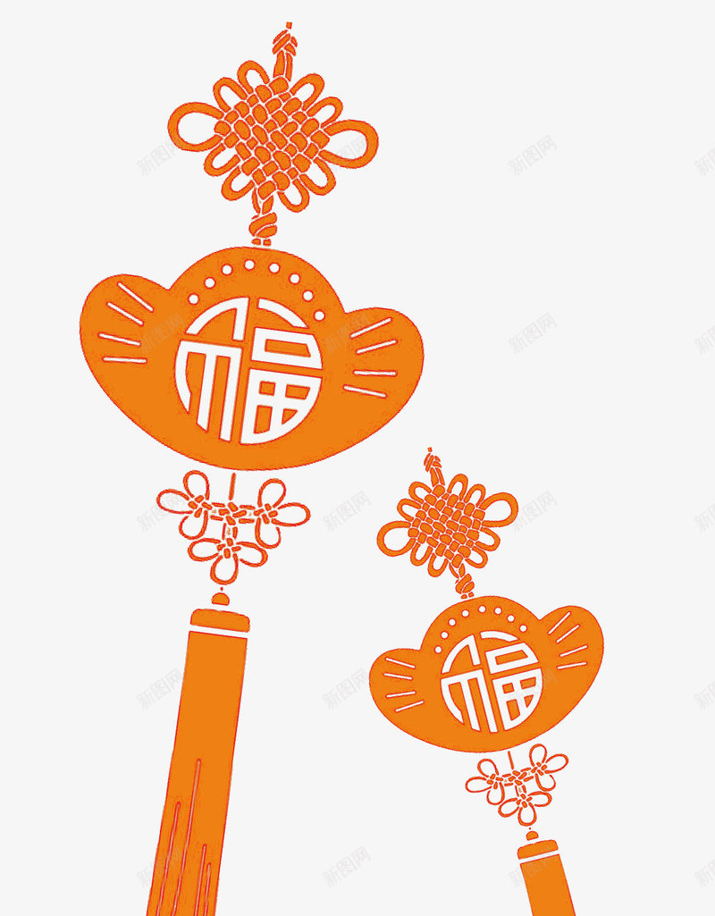 福字元宝中国结png免抠素材_88icon https://88icon.com 中国结 元宝 年节装饰 福 黄色