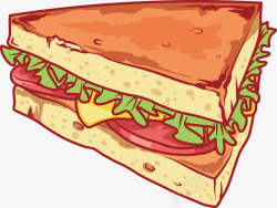 卡通西式早餐9款手绘快餐美食三明治高清图片