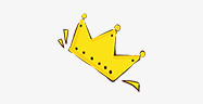 黄色手绘皇冠图标图标