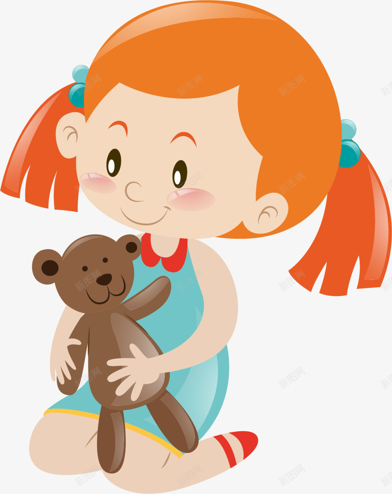 儿童节抱着玩偶的女孩png免抠素材_88icon https://88icon.com 儿童节 卡通女孩 小熊玩偶 开心 抱着玩偶的女孩 笑脸