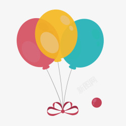 彩蛋手绘彩色生日礼物气球矢量图高清图片