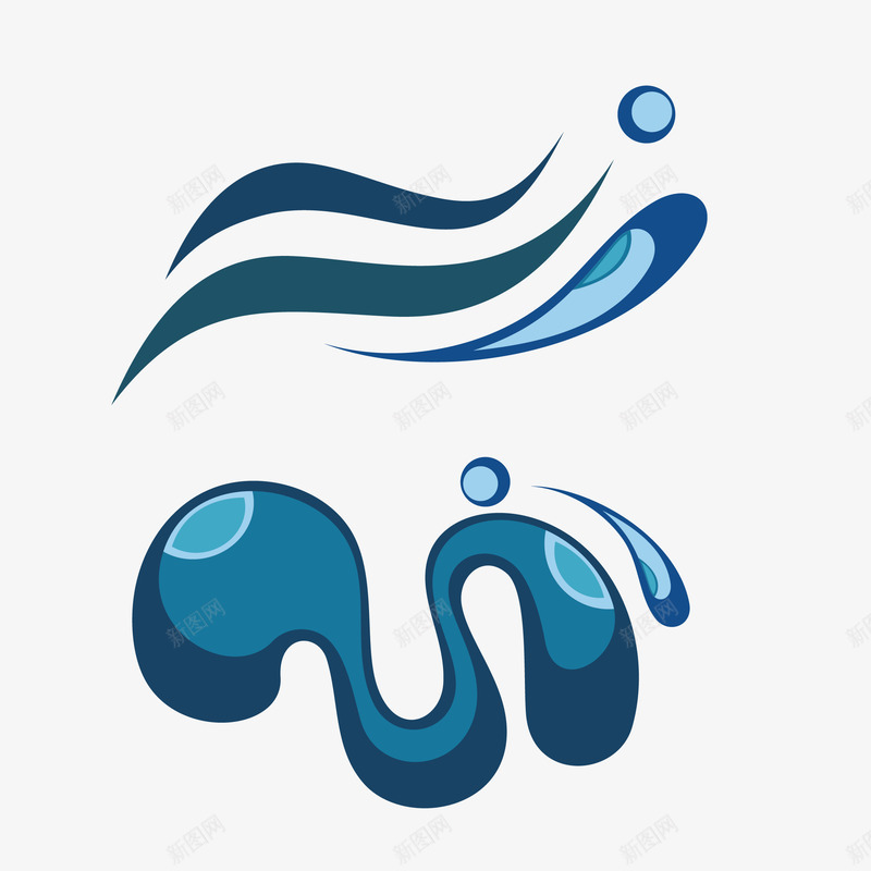 创意液态装饰水波png免抠素材_88icon https://88icon.com 卡通 图案 水 水波 波纹 液体 液态 简约 蓝色 装饰