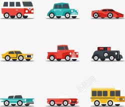 简单的汽车素材手绘小汽车海报矢量图高清图片
