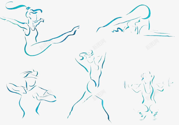 卡通女人跳舞运动png免抠素材_88icon https://88icon.com 卡通 女人 绽放 蓝色 跳舞 运动 青春
