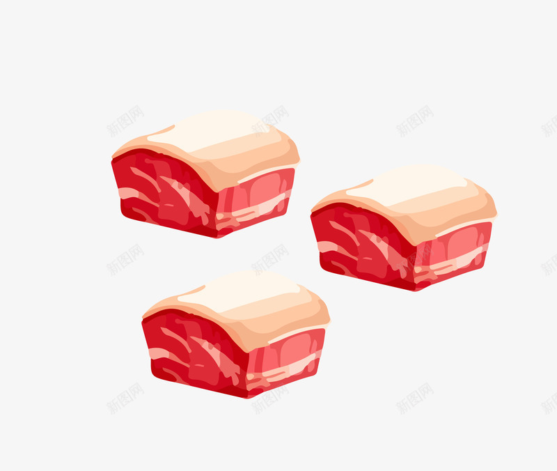 瘦肉矢量图ai免抠素材_88icon https://88icon.com ai格式 冷鲜 扁平设计 烤肉 牛肉 生肉 肉 肉片 肉类 肉食 食物 矢量图