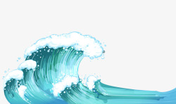 卡通海浪翻滚效果素材