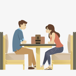 现代咖啡椅子情侣约会高清图片