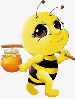 花粉挑蜂蜜的蜜蜂高清图片