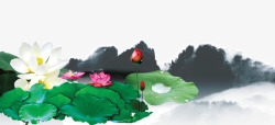 莲花池创意中国风莲花池高清图片
