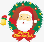 圣诞老人扁平风格创意圣诞老人卡通图标图标