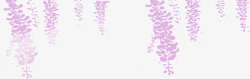 手绘紫色春季装饰素材