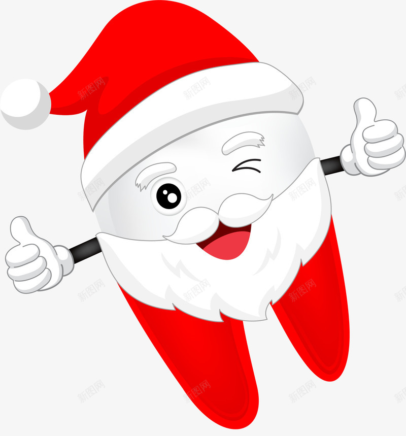 红色卡通圣诞节牙齿png免抠素材_88icon https://88icon.com Christmas Merry 卡通牙齿 圣诞快乐 圣诞老人 圣诞节 装饰图案