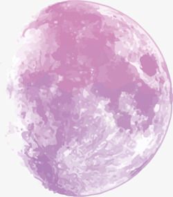 人类月球日紫色水彩创意月亮高清图片