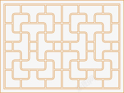 线条文艺园林窗子矢量图素材