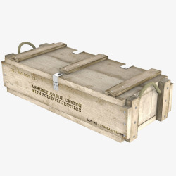 米色木制弹药箱米色长条弹药箱高清图片
