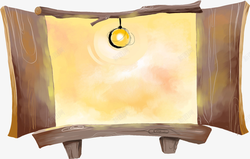 冬日木纹手绘木板png免抠素材_88icon https://88icon.com 冬日 木板 木纹