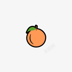 卡通桔子手绘卡通水果橘子图标高清图片