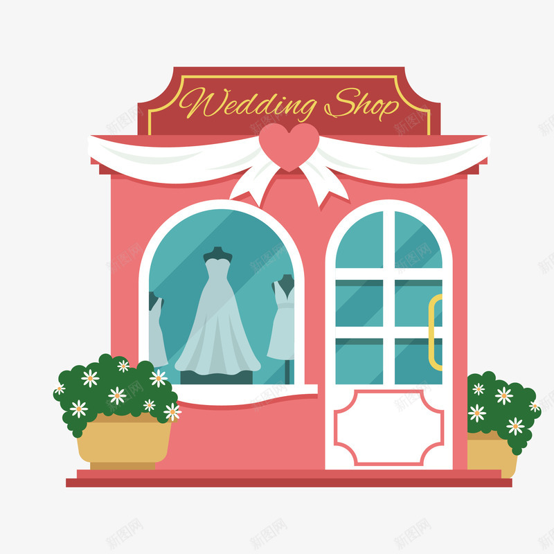 现代粉色温馨婚纱店矢量图eps免抠素材_88icon https://88icon.com 卡通 婚纱店 小清新 店铺 建筑物 彩色 房屋 装饰图案 矢量图