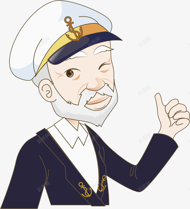 竖起大拇指的船长png免抠素材_88icon https://88icon.com captain 卡通 大拇指 插图 白胡子 老人 舰长 船长 蓝色的