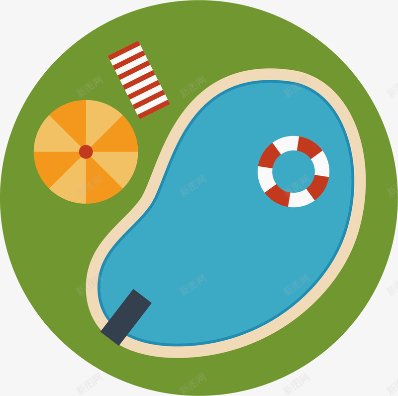 私人游泳池矢量图eps免抠素材_88icon https://88icon.com 别墅配置 泳池 矢量素材 私人泳池 豪华 矢量图