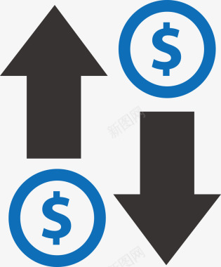 金融时钟蓝色金融图标图标